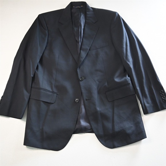 Brooks Brothers 41R 42R Black 100% Wool USA Made 1818 Madison Blazer Sport Coat